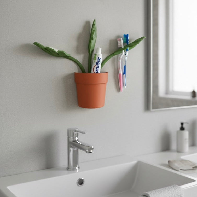 Plante décorative porte-brosses à dents